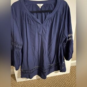 Crown & Ivy Blue Blouse with Chic Style